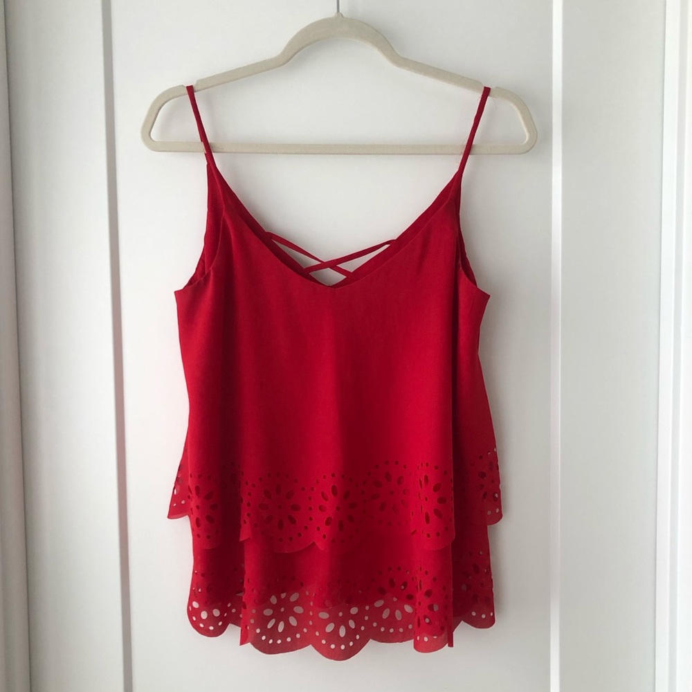 Red Cutout Camisole